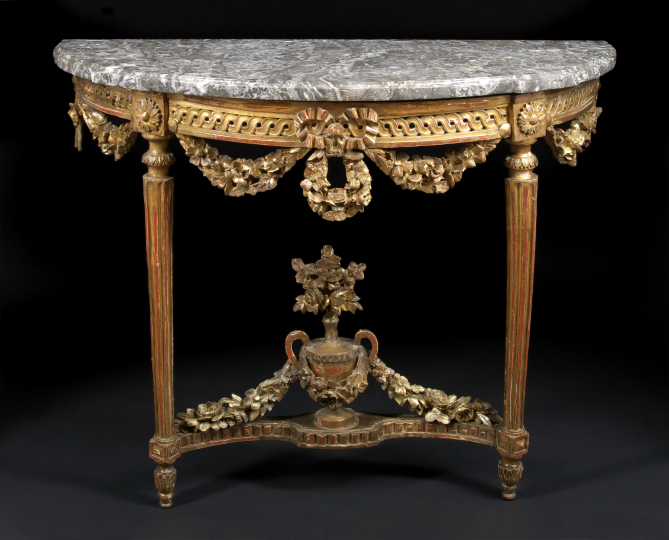 Louis XVI Style Giltwood and Marble Top 2b3ef