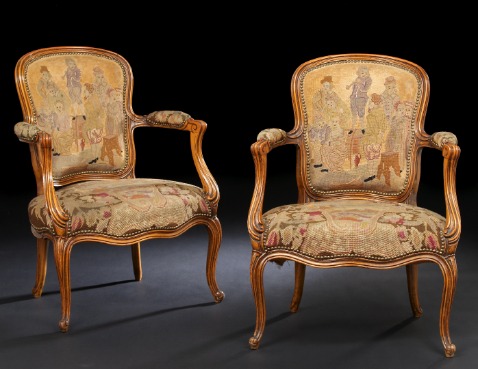 Pair of Louis XV-Style Fruitwood