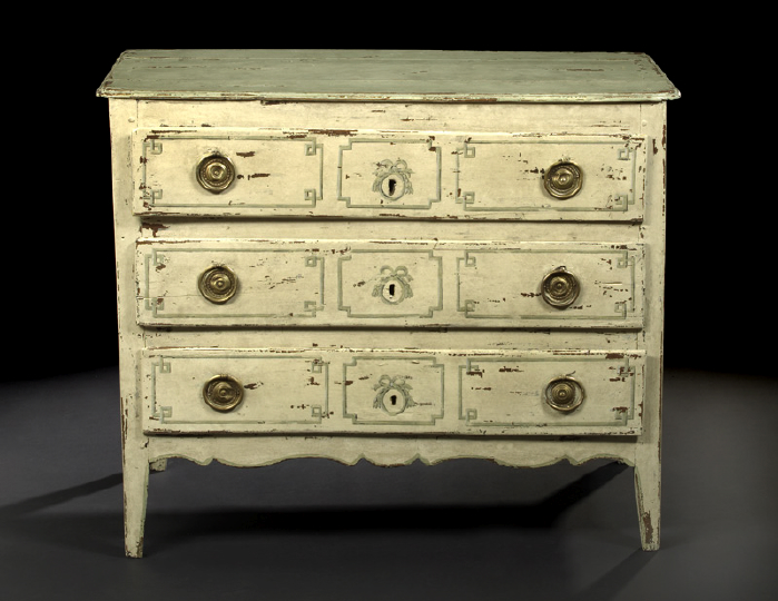 Northern European Polychromed Commode,