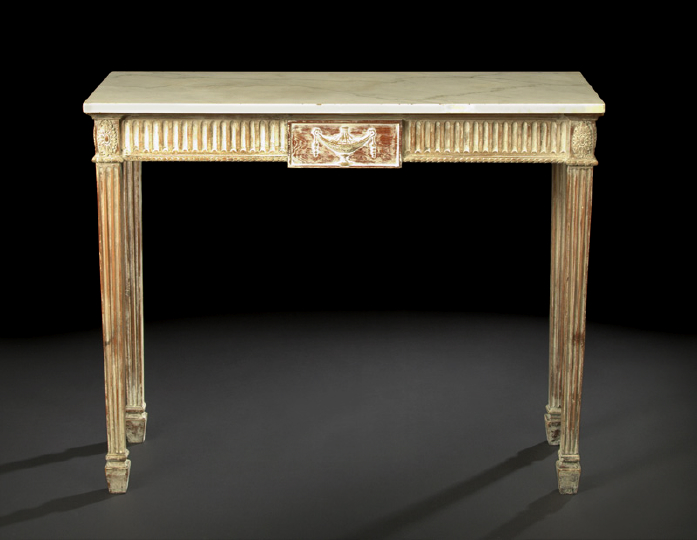 George III-Style Carved and Cream-Painted