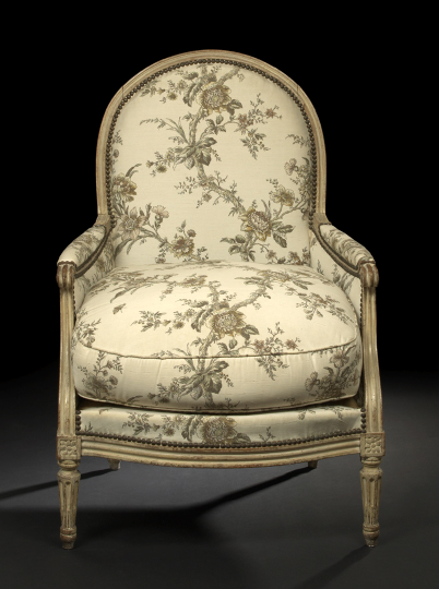 Louis XVI Style Polychromed Bergere  2b8e3