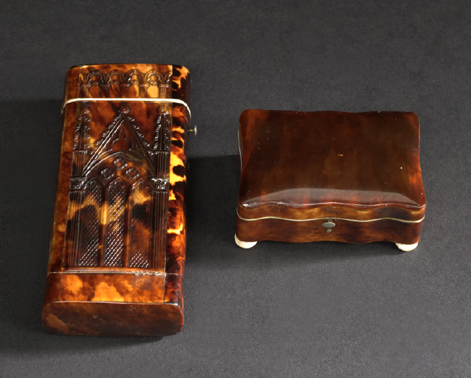 Carved Tortoiseshell Spectacles Case,