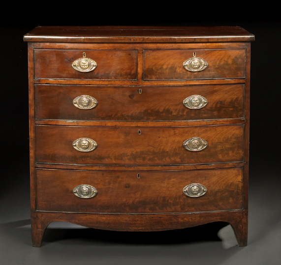 Regency Mahogany Bowfront Chest  2b90d