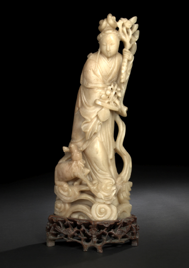 Large Carved Soapstone Figure of