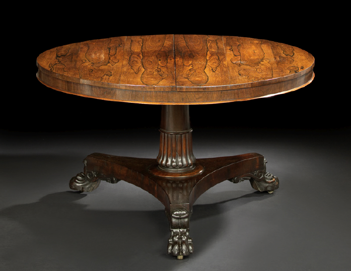 Late Regency Rosewood Center Table,