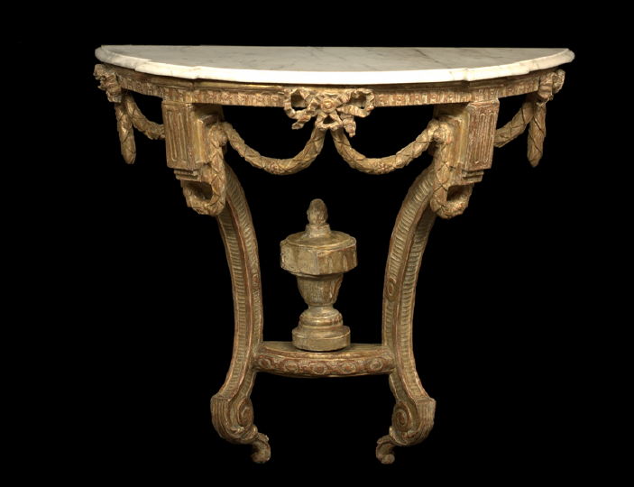 Louis XVI Style Giltwood and Marble Top 2b962