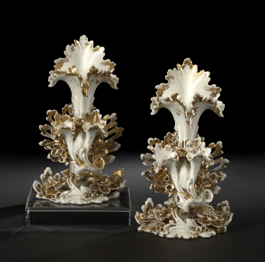 Pair of Paris Porcelain White and