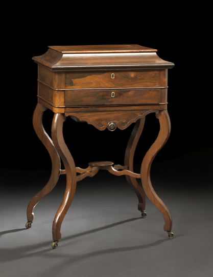 Rococo Revival Rosewood Work Table,