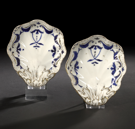 Pair of Parcel-Gilt Blue-and-White