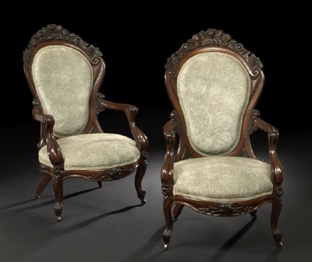 Rare Pair of American Rococo Revival 2ba79