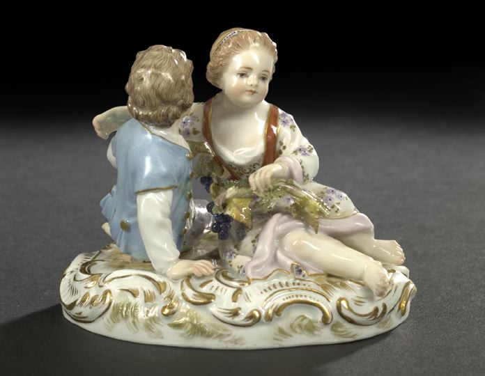 Meissen Porcelain Group of Two 2ba9f