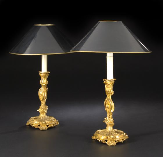 Fine Pair of French Gilt-Lacquered