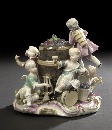 Elaborate Meissen Porcelain Figural 2bab3