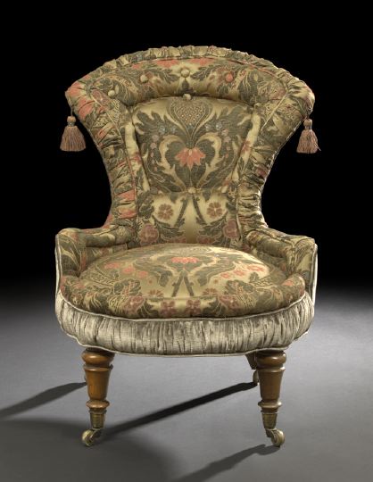 Victorian Mahogany Parlor Chair  2bae7