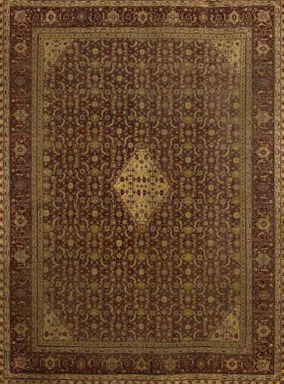 Antique Turkish-Design Carpet,