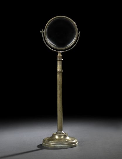 Edwardian Brass Desk Magnifier on Stand  2bb06