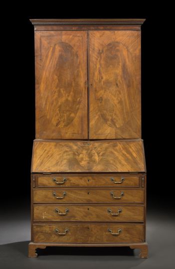 George III Mahogany Secretary Bookcase  2bb11