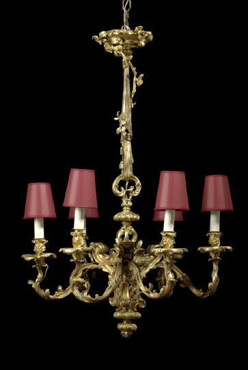 Louis XV Style Gilt Brass Six Light 2b75d
