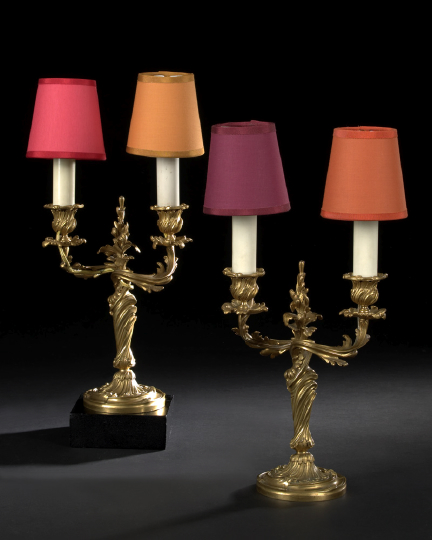 Pair of French Gilded Brass Two Light 2b75f