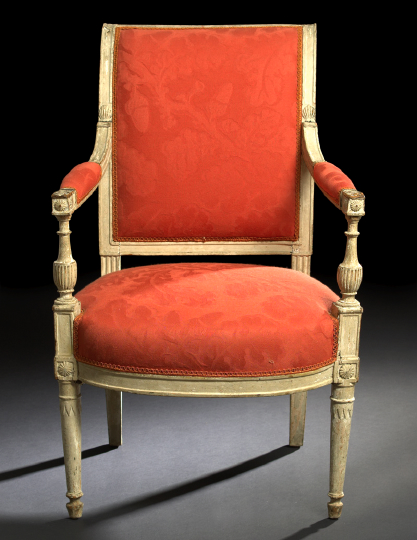 Directoire Polychromed Fauteuil  2b786