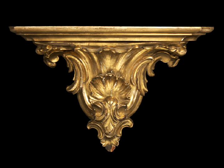 Large Rococo Revival Giltwood Bracket