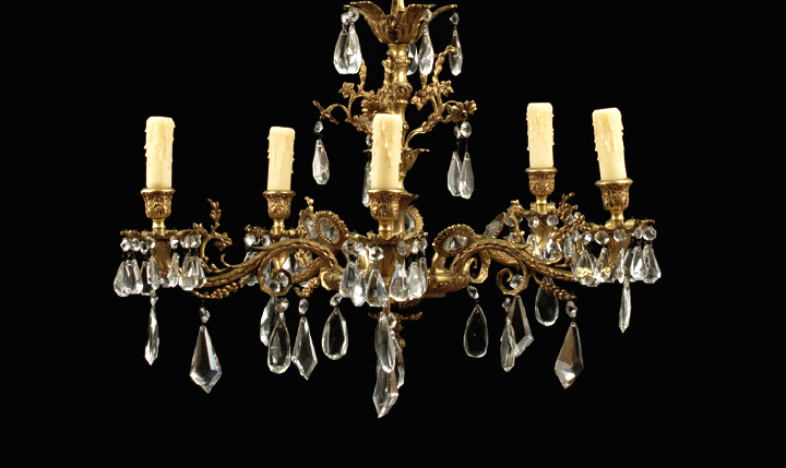 French Gilded Brass Five Light 2b7a9
