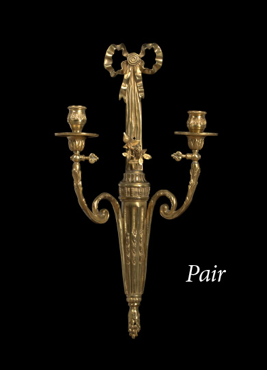 Pair of French Gilt Brass Two Light 2b7c1