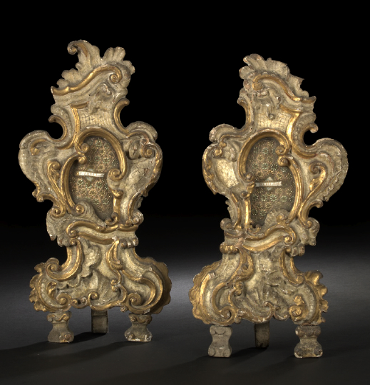 Pair of Italian Rococo Carved  2b7d1