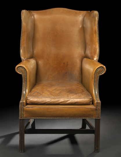 George III Mahogany Wing Chair  2b805