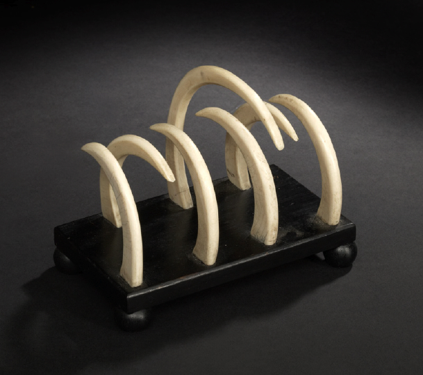 Exotic Anglo-Indian Tusk and Black-Painted