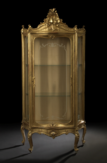 Louis XV Style Giltwood Vitrine  2b853