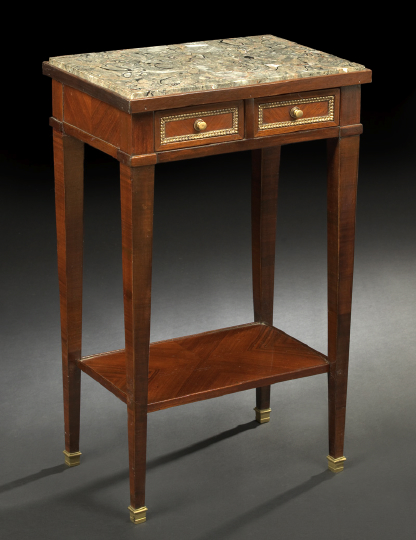 Louis XVI Style Mahogany and Marble Top 2b868