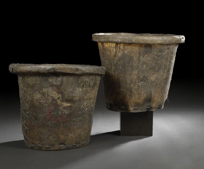 Irish Leather Peat Bucket late 2bcd1