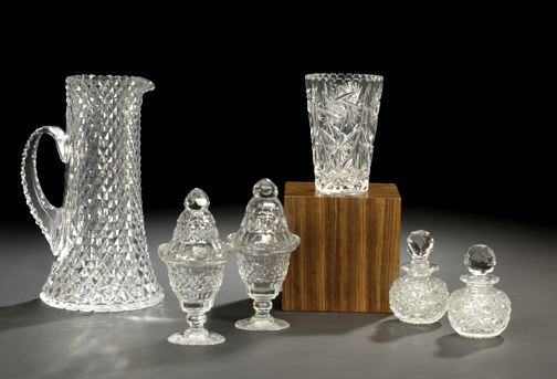 Group of Three Cut Glass Items  2bd74