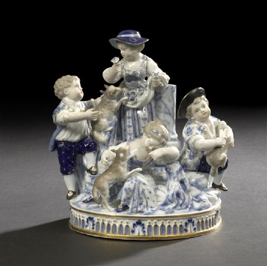 Elaborate Meissen Blue and White