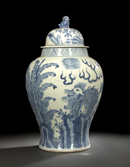 Large Chinese Blue and White Porcelain