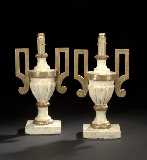 Pair of Italian Carved White Painted 2beb0