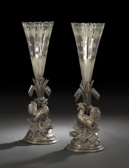 Tall Pair of Schwarzwald Carved