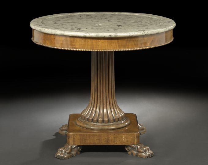 Louis-Philippe Mahogany and Marble-Top