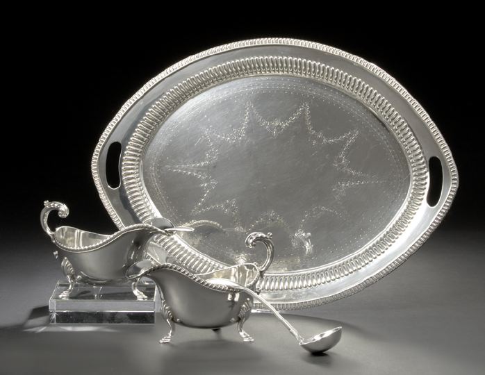 Pair of Victorian Silverplate Sauceboats