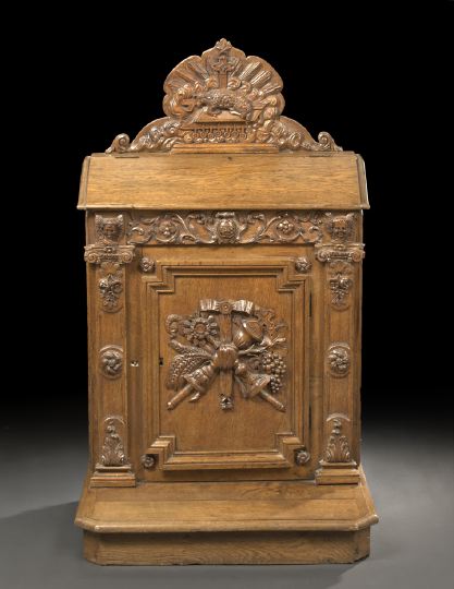 French Carved Oak Prie-Dieu,  late