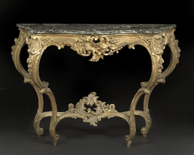 Louis XV Style Giltwood and Marble Top 2bc59