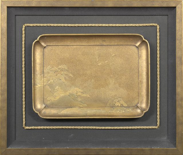 Fine Japanese Framed Gold Lacquered