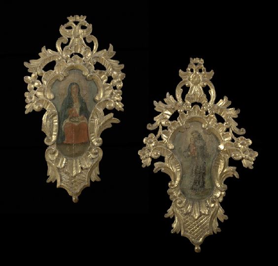 Pair of Italian Giltwood and Polychromed 2c0dc