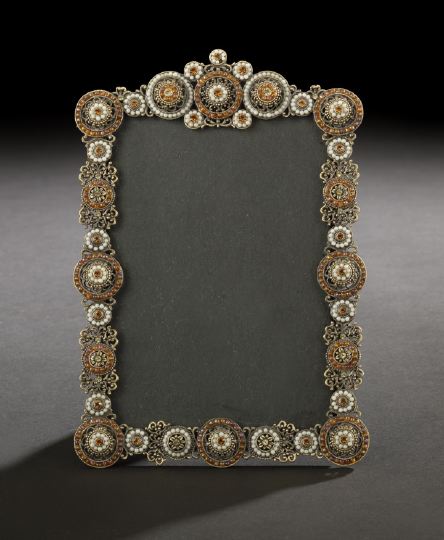 Continental Faux-Gemstone-Mounted Brass