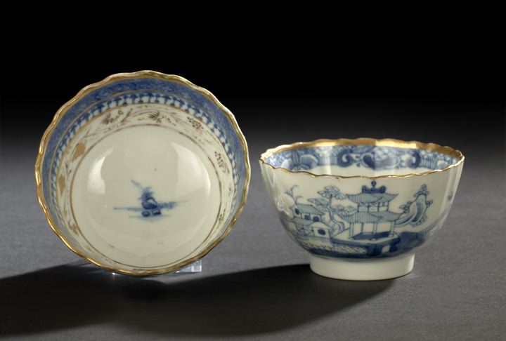 Two Chinese Export Blue and White Porcelain