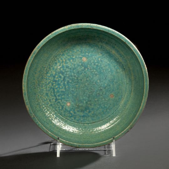 Chinese Turquoise-Glazed Bulb Bowl,