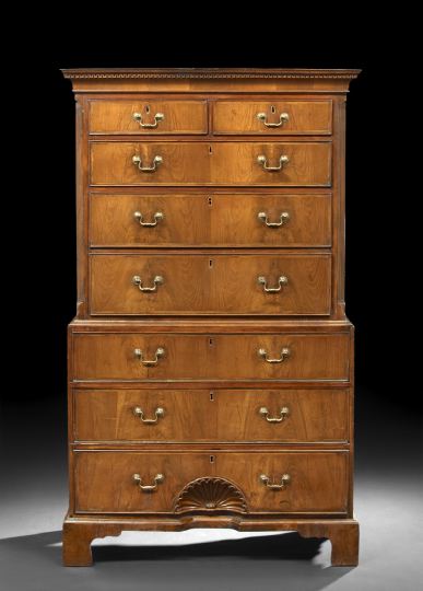 George III Mahogany and Oak Chest on Chest  2c181