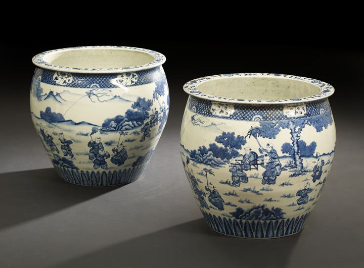 Pair of Chinese Blue and White 2c186