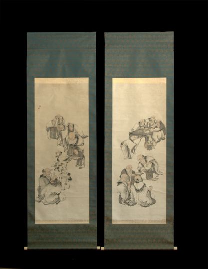 Impressive Pair of Japanese Hanging 2c18b